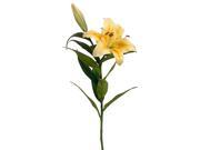 Pack of 12 Golden Yellow Lily Flower Artificial Floral Craft Sprays 35