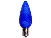 Pack of 4 Faceted Transparent Blue LED C9 Christmas Replacement Bulbs