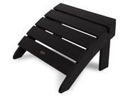 22 Recycled Earth Friendly Outdoor Curved Adirondack Patio Ottoman Black