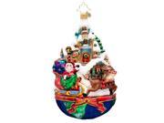 Christopher Radko Glass Global Sleighride Santa Claus Christmas Ornament 1017096