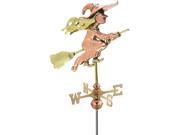 19 Handcrafted Polished Copper Good Witch Outdoor Weathervane with Roof Mount