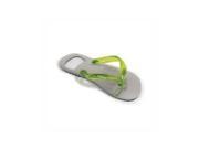 5 Fashion Avenue Lime Green Flip Flop Silver Stainless Steel Bottle Opener