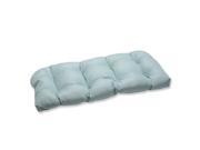 44 Sunbrella Cool Aqua Blue Outdoor Patio Wicker Loveseat Cushion