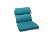 40.5 Pillow Perfect Tidal Teal Outdoor Patio Rounded Chair Cushion