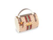 5 Fashion Avenue Burgundy Red Teal and Gold Ceramic Handbag Mug
