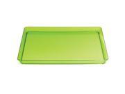 Club Pack 12 Translucent Green Square Plastic Party Dinner Trays 11.5