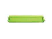 Club Pack of 12 Translucent Green Rectangular Plastic Party Trays 15.5