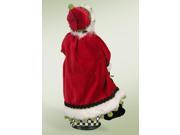 13.5 Checkered Modern Jolly Santa with Lantern Christmas Figure