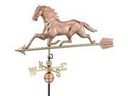 45 Polished Copper Galloping Horse Outdoor Weathervane with Arrow