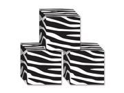 Club Pack of 36 Decorative Zebra Print Party Favor Boxes 3.25