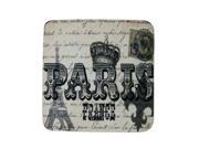 Pack of 8 Absorbent Paris France Antique Style Print Cocktail Drink Coasters 4