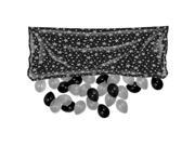 Club Pack of 12 Black and Silver Decorative Party Balloon Bags 80