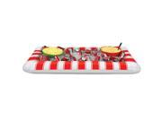 Pack of 6 Inflatable Red and White Stripes Buffet Cooler 53.75