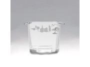 Chicago Skyline Etched Glass Ice Bucket 38 Ounces