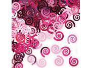 Club Pack of 12 Candy Pink Swirls Celebration Confetti Bags 0.5 oz.