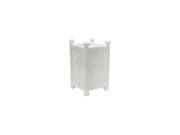 Pack of 2 Rectangular Shiny White Chippendale Planter 11.5 x 6.5