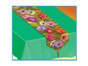 Club Pack of 12 Decorative Bamboo and Floral Printed Luau Table Runner 6