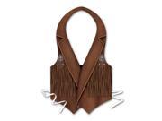 Club Pack of 48 Plastic Cowboy Vest with Fringe Costume Accessory
