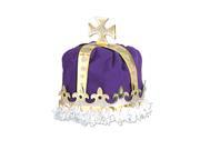 Club Pack of Purple Royal King s Crown Party Hats
