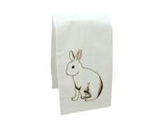 27 Decorative Antique Style Embroidered Bunny Rabbit Flour Sack Kitchen Hand Dish Towel