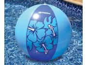 46 Blue Tropical Aloha 6 Panel Inflatable Beach Play Ball Swimming Pool Toy