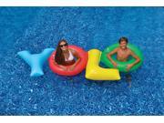 109 Multi Colored YOLO Inflatable Novelty Swimming Pool Float