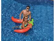 57 Red Dual Pool Peppers Novelty Inflatable Swimming Pool Float Decorations