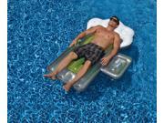 73 Novelty Beer Mug Inflatable Swimming Pool Floating Raft with On Board Cooler