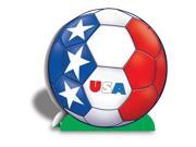 Club Pack of 12 Red White and Blue 3 D USA Soccer Ball Centerpieces 10
