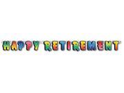 Club Pack of 12 Happy Retirement Jointed Streamer Hanging Decoration 5