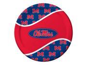 Pack of 96 NCAA Ole Miss Rebels Round Tailgate Party Paper Dinner Plates 8.75