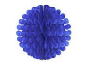 Club Pack of 12 Blue Tissue Flutter Ball Hanging Decorations 9