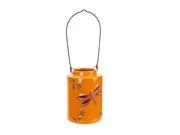 12.5 Orange Cut Out Dragonfly Tea Light or Votive Candle Holder