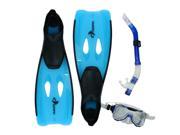 Blue Kona Adult Pro Silicone Water or Swimming Pool Scuba or Snorkeling Set Large