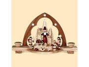 12 Muller Wooden Christmas Santa with Gifts Candle Arch Table Top Candle Holder