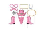 Club Pack of 60 Pink Bandana Cowgirl Assorted Photo Booth Party Props