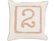 22 Cream White and Pastel Pink 2 Big Kid Blocks Decorative Throw Pillows Down Filler
