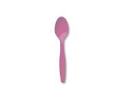 Club Pack of 600 Cotton Candy Pink Premium Heavy Duty Plastic Party Spoons