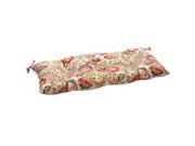 44 Eco Friendly Red Multicolored Floral Outdoor Tufted Loveseat Cushion