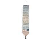 Shades of Blue Footprints Verse Tapestry Bell Pull 9 x 41