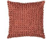 22 Red Clay Ribbon Weave Decorative Throw Pillow