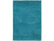 9 x 13 Calming Spectrum Peacock Blue Hand Woven Ultra Plush Area Throw Rug