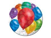 Club Pack of 96 Balloon Blast Disposable Paper Party Banquet Dinner Plates 9