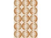 5 x 8 Spherical Illusions Coffee Brown and Rust Area Throw Rug