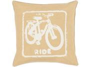 20 Gold and Beige Relaxing Ride Decorative Throw Pillow