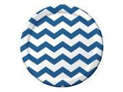 Club Pack of 192 Chevron Dots True Blue Disposable Paper Party Dinner Plates 9