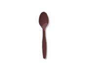 Club Pack of 600 Chocolate Brown Heavy Duty Plastic Party Spoons