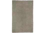 5 x 8 Solid Feather Gray Hand Woven New Zealand Wool Shag Area Throw Rug