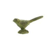 7.25 Distressed Green and Brown Decorative Perched Bird Table Top Figure