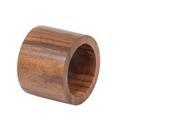 Set of 4 Decorative and Rustic Stained Wood Band Napkin Rings 1.5